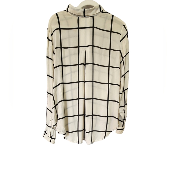 Leith Sheer Stripe Button Up Top Small - Picture 2 of 7